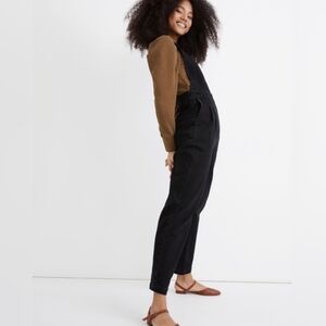 Madewell Denim Cross-Back Jumpsuit Clybourn Wash Black Denim Overalls Size 12